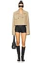 view 4 of 4 Cropped Trench Coat in Soft Brown