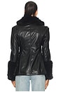 view 4 of 5 Faux Fur Collar Jacket in Black