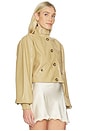 view 3 of 5 Balloon Sleeve Stand Collar Jacket in Taupe