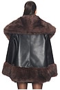 view 4 of 5 x REVOLVE Cocoon Faux Fur Jacket in Black & Dark Brown
