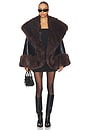 view 5 of 5 x REVOLVE Cocoon Faux Fur Jacket in Black & Dark Brown