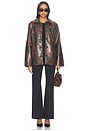 view 5 of 5 x REVOLVE Button Front Jacket in Dark Leopard
