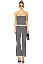 view 5 of 6 Crop Straight Pant in Black Mult