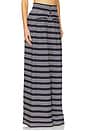 view 2 of 6 Button Front Plazzo Pant in Navy & Off White
