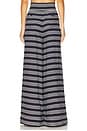 view 4 of 6 Button Front Plazzo Pant in Navy & Off White