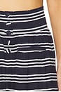view 6 of 6 Button Front Plazzo Pant in Navy & Off White