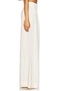 view 3 of 6 Button Front Palazzo Pant in Off White