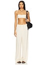 view 5 of 6 Tie Waist Pant in Antique White Multi