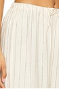 view 6 of 6 Tie Waist Pant in Antique White Multi