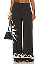 view 2 of 7 Beach Pant in Sun Wave Placement Black & Off White