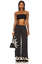 view 6 of 7 Beach Pant in Sun Wave Placement Black & Off White