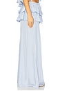 view 3 of 6 Ruffle Waist Flare Pant in Sky