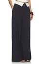 view 2 of 6 Fold-over Waist Trouser in Black & White