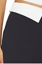 view 6 of 6 Fold-over Waist Trouser in Black & White