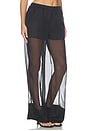 view 4 of 7 Pull On Sheer Trouser Pant in Black