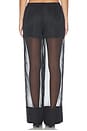 view 6 of 7 Pull On Sheer Trouser Pant in Black