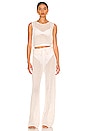 view 4 of 4 Crochet Drawcord Pant in Off White