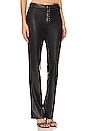 view 2 of 4 Faux Leather Lace Front Pant in Black