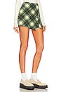 view 2 of 4 Faux Wrap Mini Skirt in Vintage Plaid