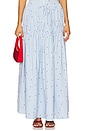 view 1 of 6 Tiered Midi Skirt in Sky Multi