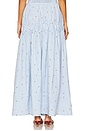 view 4 of 6 Tiered Midi Skirt in Sky Multi