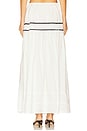 view 4 of 6 Tiered Midi Skirt in White