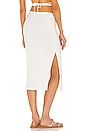 view 3 of 4 Cutout Midi Skirt in Off White