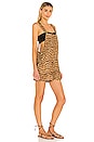 view 2 of 3 Basic Short Overalls in Tiger Print Tan