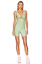view 1 of 3 Twist Cutout Romper in Fair Green