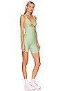 view 2 of 3 Twist Cutout Romper in Fair Green