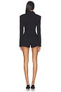 view 3 of 3 Cinched Waist Blazer Romper in Black
