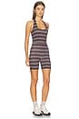 view 2 of 4 Scoop Romper in Dark Brown & Dark Grey