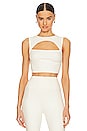 view 1 of 4 Cutout Crew Neck Tank in Off White