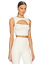 view 2 of 4 Cutout Crew Neck Tank in Off White