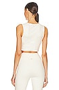 view 3 of 4 Cutout Crew Neck Tank in Off White