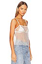 view 2 of 5 Crystal Mesh Cami in White Crystal