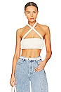view 1 of 4 Tie Halter Bra Top in Ivory