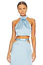 view 1 of 4 Halter Top in Airy Blue