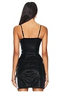 view 3 of 4 Faux Patent Leather Peplum Corset Top in Black