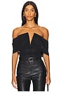 view 1 of 5 Ruched Off Shoulder Bodysuit in Black