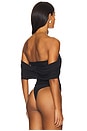 view 4 of 5 Ruched Off Shoulder Bodysuit in Black