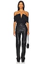 view 5 of 5 Ruched Off Shoulder Bodysuit in Black