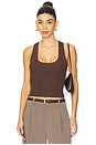 view 1 of 4 Deep V Top in Chestnut