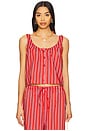 view 1 of 5 Scoop Neck Cami in Vibrant Red Multi