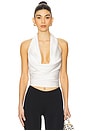 view 1 of 4 Halter Cowl Neck Top in White
