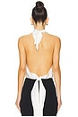 view 3 of 4 Halter Cowl Neck Top in White