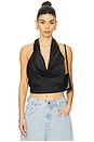 view 1 of 4 Halter Cowl Neck Top in Black