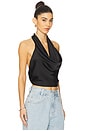 view 2 of 4 Halter Cowl Neck Top in Black