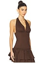 view 2 of 4 Halter Neck Corset Top in Chestnut