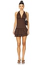 view 4 of 4 Halter Neck Corset Top in Chestnut